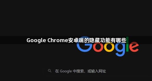Google Chrome安卓端的隐藏功能有哪些1