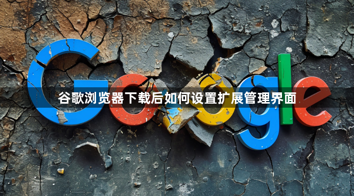 谷歌浏览器下载后如何设置扩展管理界面1