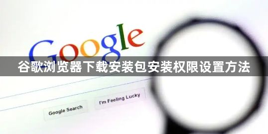 谷歌浏览器下载安装包安装权限设置方法1