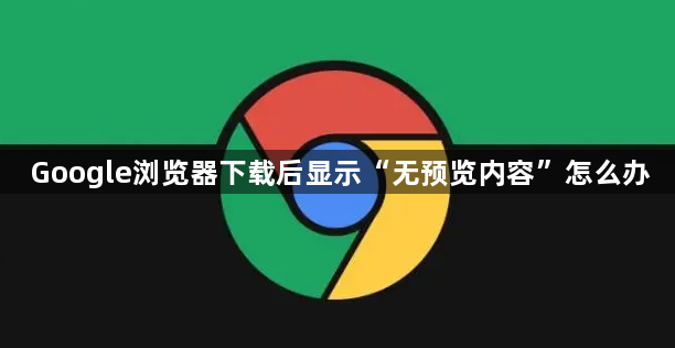 Google浏览器下载后显示“无预览内容”怎么办1