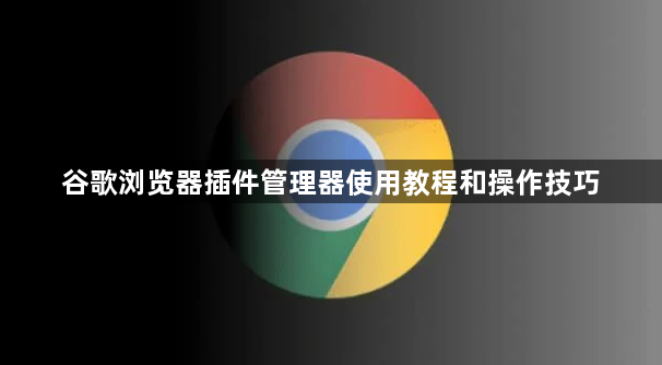 谷歌浏览器插件管理器使用教程和操作技巧1