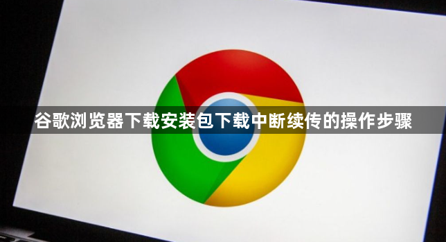 谷歌浏览器下载安装包下载中断续传的操作步骤1