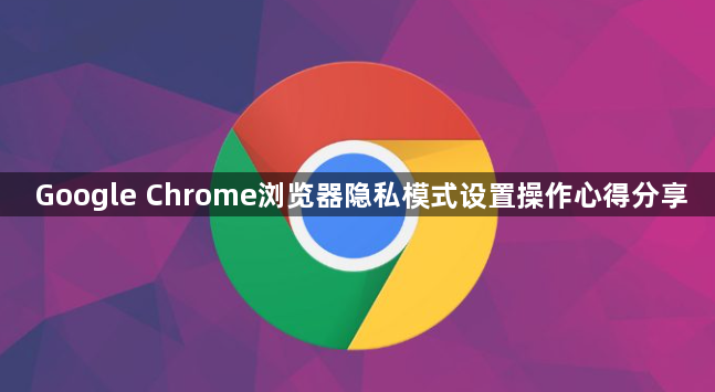 Google Chrome浏览器隐私模式设置操作心得分享1