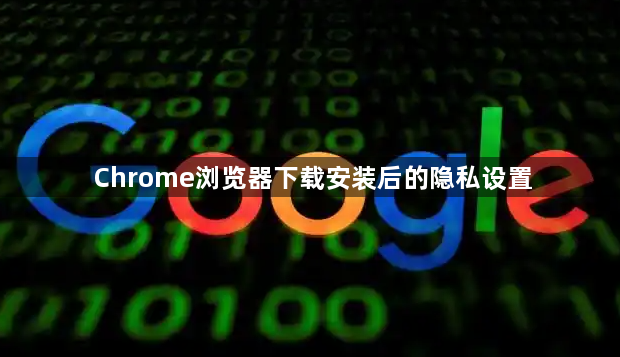 Chrome浏览器下载安装后的隐私设置1