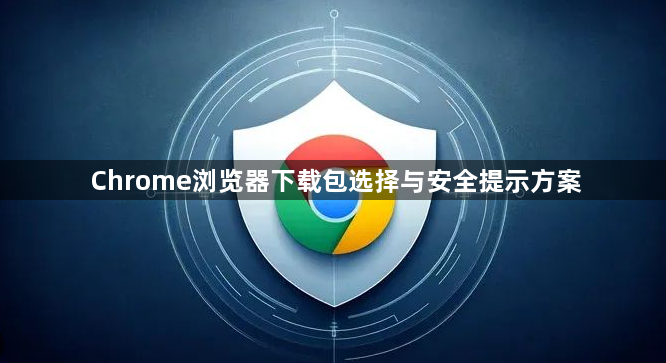 Chrome浏览器下载包选择与安全提示方案1
