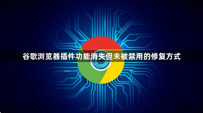 谷歌浏览器插件功能消失但未被禁用的修复方式1