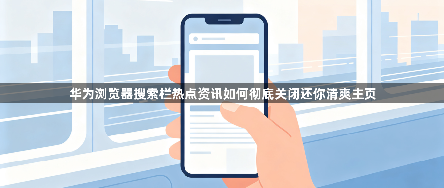 华为浏览器搜索栏热点资讯如何彻底关闭还你清爽主页1