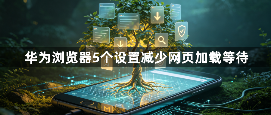 华为浏览器5个设置减少网页加载等待1
