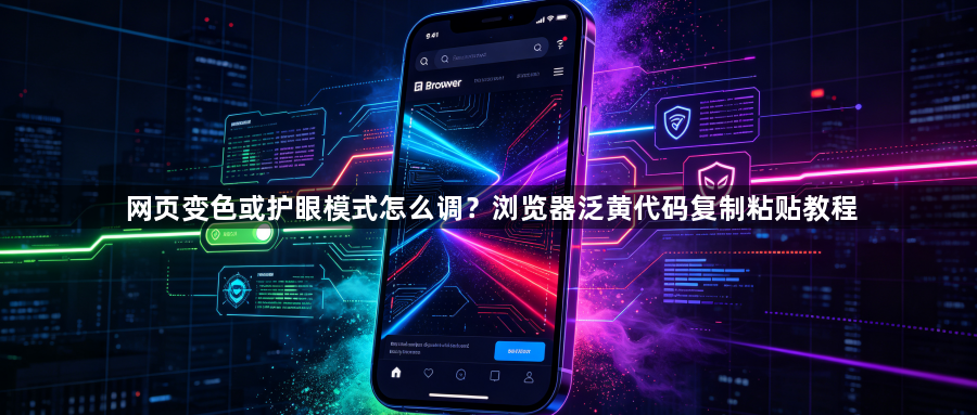 网页变色或护眼模式怎么调？浏览器泛黄代码复制粘贴教程1
