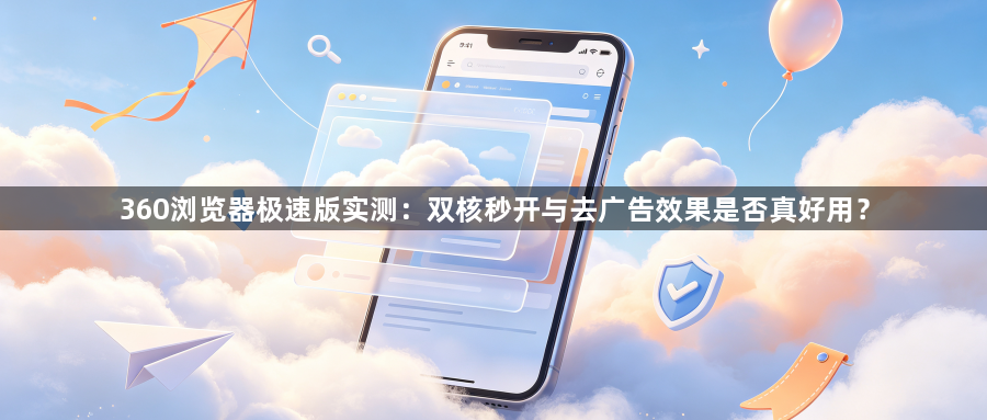 360浏览器极速版实测：双核秒开与去广告效果是否真好用？1