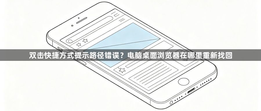 双击快捷方式提示路径错误？电脑桌面浏览器在哪里重新找回1
