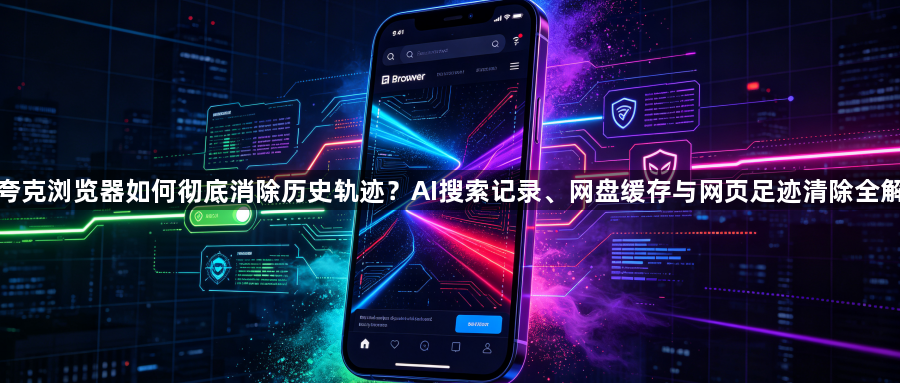 夸克浏览器如何彻底消除历史轨迹？AI搜索记录、网盘缓存与网页足迹清除全解1