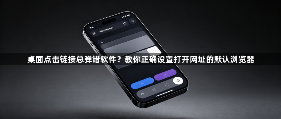 桌面点击链接总弹错软件？教你正确设置打开网址的默认浏览器1