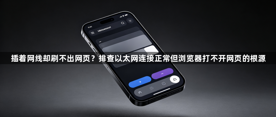 插着网线却刷不出网页？排查以太网连接正常但浏览器打不开网页的根源1