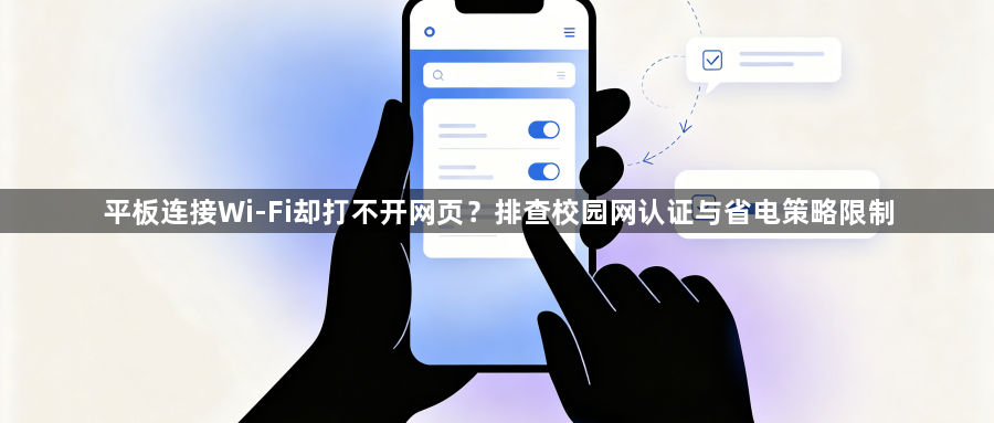 平板连接Wi-Fi却打不开网页?排查校园网认证与省电策略限制1