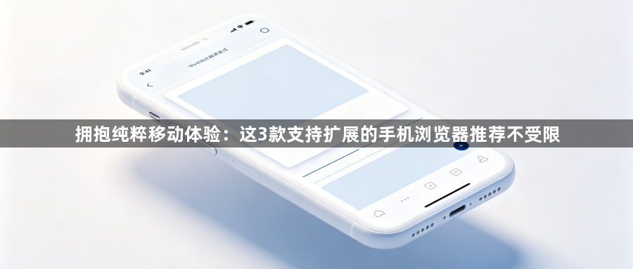 拥抱纯粹移动体验:这3款支持扩展的手机浏览器推荐不受限1
